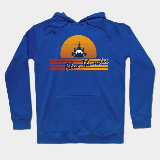 Blue Thunder Retro Hoodie by PopCultureShirts